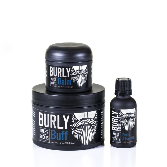 Burly Balm - Burly Buff - Burly Locks - Vegan - Natural - Cruelty-Free - Makes Scents Natural Spa Line